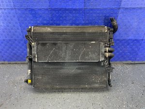 2014-2017 Maserati Quattroporte Main and Auxiliary Radiator Condenser Cooling Fan Assembly (Used OEM)