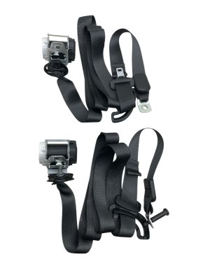 2021-2024 GMC Yukon XL Black 2nd Row Seat Belt Assembly Set - Rear, Left (Driver) (Used OEM)