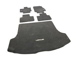 2023-2025 Lexus RX350h Black Rear and Trunk Cargo Carpet Floor Mat Set - Front (Used OEM)