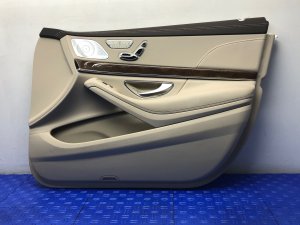 2014-2020 Mercedes-Benz S320 Beige Door Interior Trim Panel with Premium Audio - Front, Right (Passenger) (Used OEM)