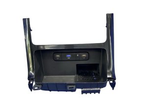 2022-2024 Kia Carnival Black Center Console Tray Trim Panel with Wireless Charger - Front (Used OEM)