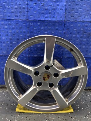 2017-2025 Porsche Boxster Silver 19x8 5-Spoke Silver Alloy Wheel - Front (Used OEM)