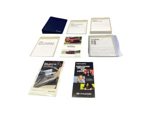 2024-2025 Hyundai Kona Blue Owners Manual Booklet Set with Case (Used OEM)