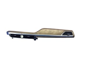 2020-2022 Genesis G90 Brown Center Dashboard Air Vent and Trim Panel with Clock - Front (Used OEM)