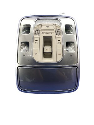 2021 Genesis G80 Beige Overhead Console with Dome Map Light and Sunroof Switch - Front (Used OEM)