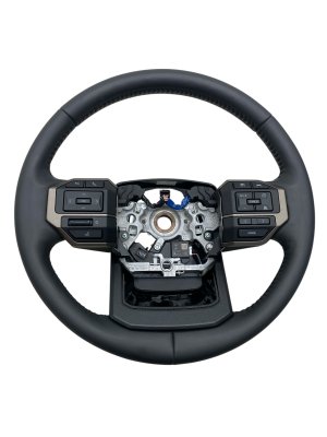 2024-2025 Toyota Land Cruiser Black Heated Leather Steering Wheel with Driver Alert and Lane Keep Assist (Used OEM)