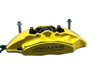 2013-2014 Jaguar XK Yellow Carbon Ceramic Disc Brake Caliper with Electronic Parking Brake - Rear, Right (Passenger) (Used OEM)