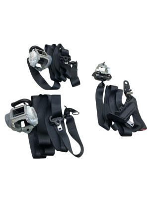 2022-2025 Ford F-150 Lightning Black Seat Belt Assembly Set - Rear, Left (Driver) (Used OEM)