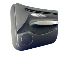 2022-2025 Genesis GV70 Black Door Interior Trim Panel with Leatherette and Aluminum - Front, Right (Passenger) (Used OEM)