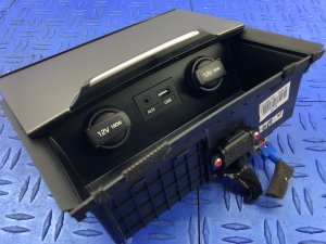 2017 Genesis G80 Center Console Storage Tray with Charger Ports (Used OEM)