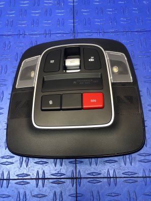 2022-2024 Hyundai Santa Cruz Black Roof Overhead Console with Dome Light and Sunroof Controls - Front (Used OEM)