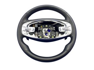2022-2025 Genesis GV70 Black Heated Leather Steering Wheel - Front (Used OEM)