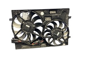 2022-2025 Audi RS3 Dual Radiator Cooling Fan Shroud and Motor Assembly (Used OEM)