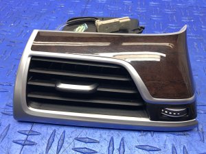 2016-2022 BMW 740i Dashboard Air Vent Grille with Chestnut Ash Wood Grain Trim - Front, Left (Driver) (Used OEM)