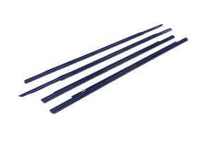 2013-2018 Audi S7 Black Door Window Trim Molding Set - Front (Used OEM)