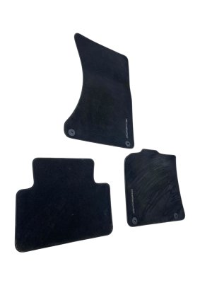 2014-2026 Porsche Macan Black 3-Piece Carpet Floor Mat Set (Used OEM)