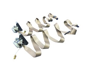 2010-2016 Porsche Panamera Beige Seat Belt Retractor Assembly Set - Rear, Right (Passenger) (Used OEM)