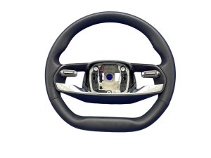 2022-2025 Lucid Air Gray Flat Bottom Leather Steering Wheel (Used OEM)