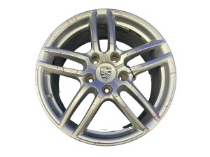2011-2018 Porsche Cayenne Silver 19x8.5 5 Double Spoke Alloy Wheel (Used OEM)