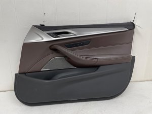 2017-2020 BMW 530i Brown Door Interior Trim Panel - Front, Right (Passenger) (Used OEM)