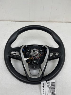 2018-2024 BMW X3 Black Heated Leather Steering Wheel with Paddle Shifters and Controls (Used OEM)