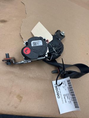 2020-2025 Kia Telluride Gray 3rd Row D-Pillar Seat Belt Assembly - Rear, Left (Driver) (Used OEM)