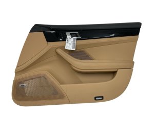 2017-2023 Porsche Panamera Beige Door Interior Trim Panel - Front, Right (Passenger) (Used OEM)