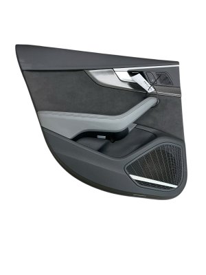 2017-2019 Audi A4 Rotor Gray Door Interior Trim Panel - Rear, Left (Driver) (Used OEM)