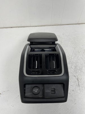 2016-2026 Volvo XC90 Black Center Console Armrest with Hinge - Front, Right (Passenger) (Used OEM)