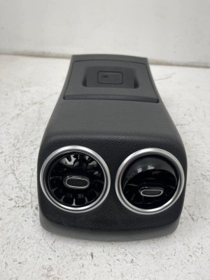 2020-2025 Mercedes-Benz CLA35 AMG Black Center Console Vent Trim Panel with Type C Charging Port - Rear (Used OEM)