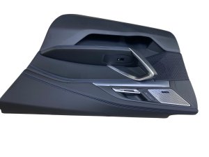 2024-2025 BMW X2 Black w/ Blue Stitching Door Interior Trim Panel M-Sport - Front, Right (Passenger) (Used OEM)
