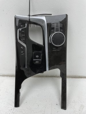2021-2023 BMW 550i Black Front Center Console Shifter Bezel and Control Panel (Used OEM)