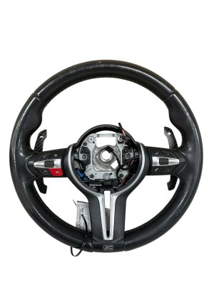 2013-2016 BMW M5 Heated Leather Steering Wheel with Paddle Shifters - Front (Used OEM)