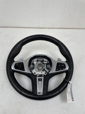 2018-2024 BMW X3 Black M Sport Heated Leather Steering Wheel with Paddle Shifters (Used OEM)