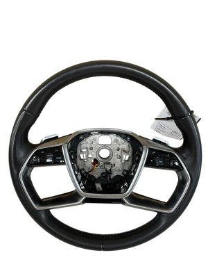 2019-2021 Audi A8 Black Heated Steering Wheel - Front (Used OEM)