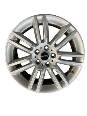 2018-2024 Mini Cooper Countryman Silver 18x7.5 7 Double Spoke Silver Alloy Wheel (Used OEM)