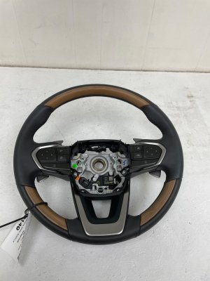 2023-2025 Lexus RX350h Black Heated Leather Steering Wheel with Wood Grain and Paddle Shifters (Used OEM)