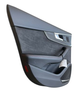 2017-2025 Audi A4 Black Door Interior Trim Panel - Rear, Left (Driver) (Used OEM)