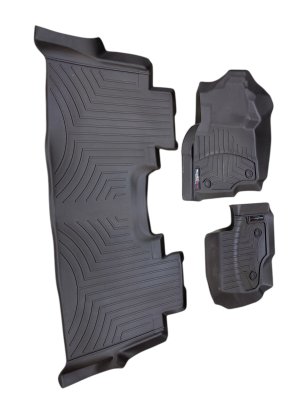 2017-2022 Ford F-550 Super Duty Brown Weathertech Crew Cab Floor Mat Set (Used OEM)