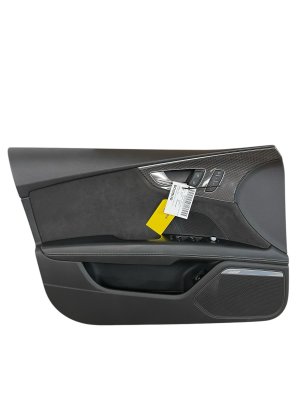 2016-2018 Audi S7 Black Door Interior Trim Panel with Alcantara - Front, Left (Driver) (Used OEM)