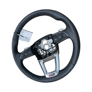 2022-2024 Audi S3 Black Leather Sport Steering Wheel with Shift Paddles and Controls (Used OEM)