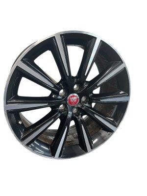 2014-2017 Jaguar F-Type Black 19x8.5 10-Spoke Machined Face Alloy Wheel - Front (Used OEM)