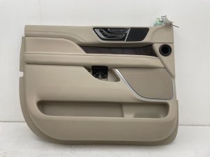 2018-2019 Lincoln Navigator Tan Door Interior Trim Panel for 30-Way Seats - Front, Left (Driver) (Used OEM)