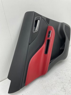 2017-2020 Jaguar F-Pace Red Door Interior Trim Panel - Rear, Left (Driver) (Used OEM)