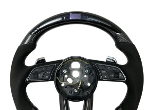 2018-2024 Audi S5 Flat Bottom Carbon Fiber Steering Wheel with Digital Display (Used OEM)