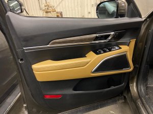 2020-2022 Kia Telluride Tan Door Interior Trim Panel - Front, Left (Driver) (Used OEM)
