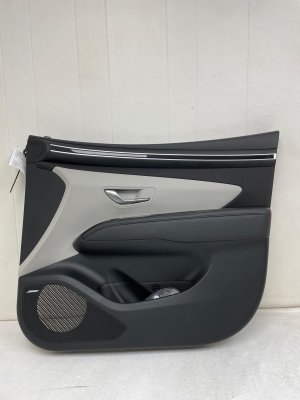 2022-2024 Hyundai Santa Cruz Gray Door Interior Trim Panel with Window Switch - Front, Right (Passenger) (Used OEM)