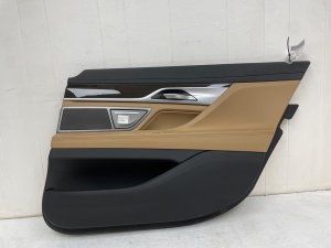 2016-2022 BMW 740i Black Door Interior Trim Panel - Rear, Right (Passenger) (Used OEM)