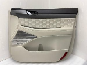 2020-2022 Hyundai Palisade Beige Leather Door Interior Trim Panel - Front, Right (Passenger) (Used OEM)