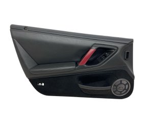 2012-2016 Nissan GT-R Black Door Interior Trim Panel with Carbon Fiber - Front, Left (Driver) (Used OEM)
